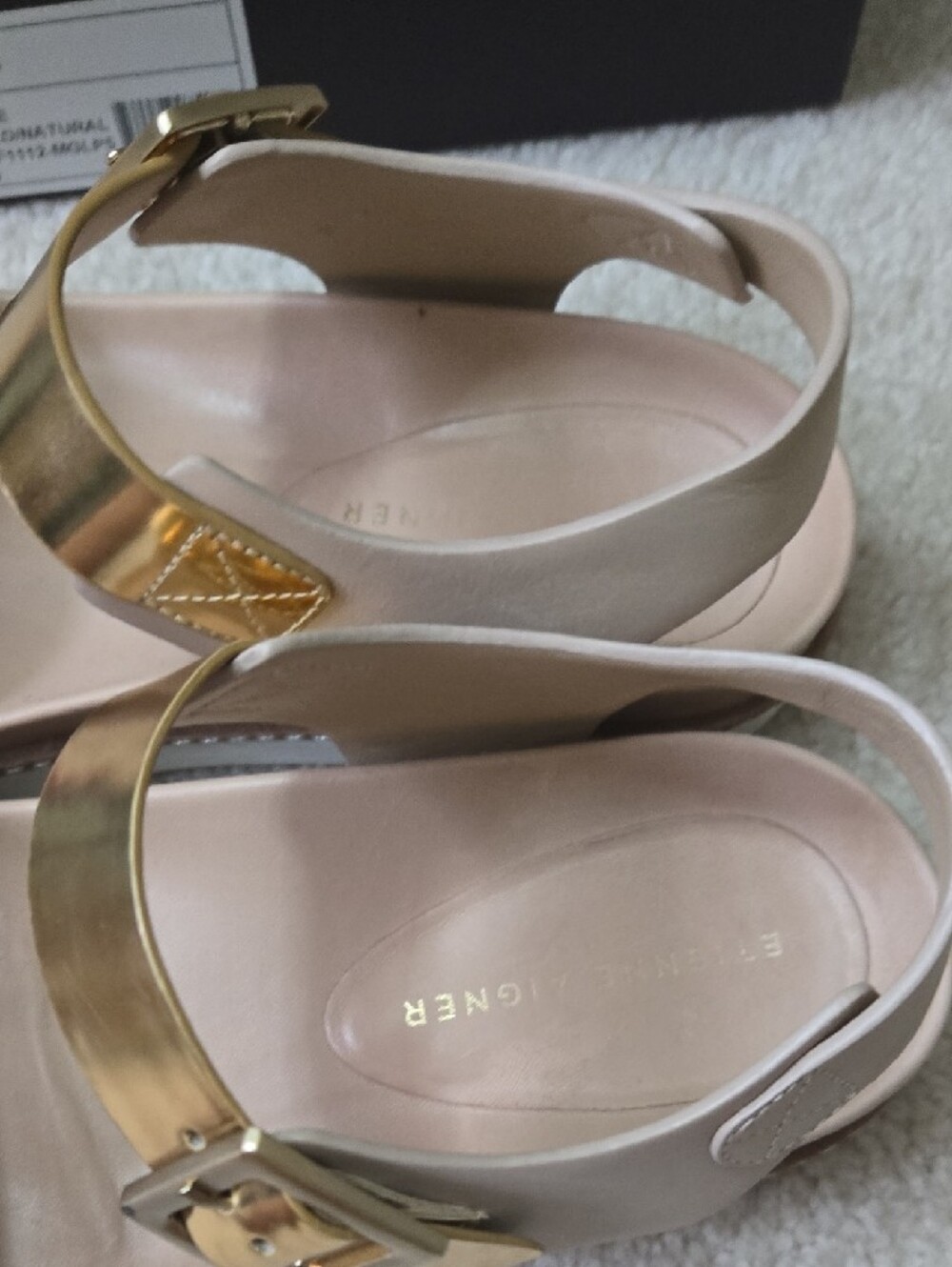 Etienne Aigner Gold Band Sandal - Picture 7 of 9